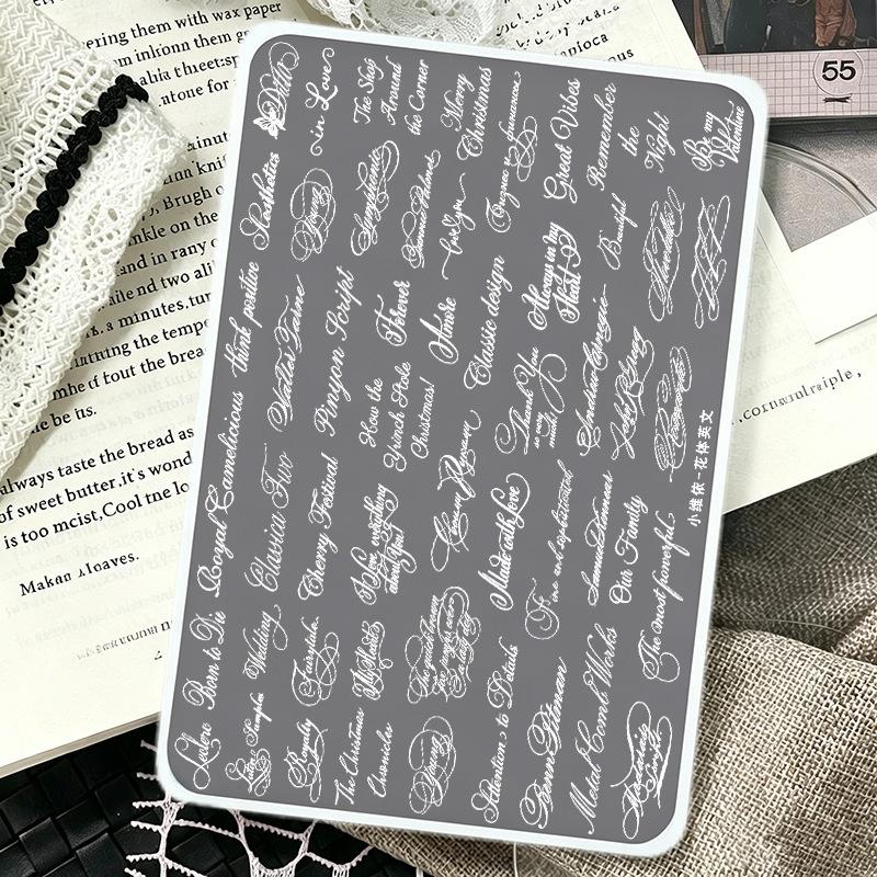 Nail Art Stamping Kit - 핫세일-특수 꽃무늬 영어 알파벳 패턴 스탬핑