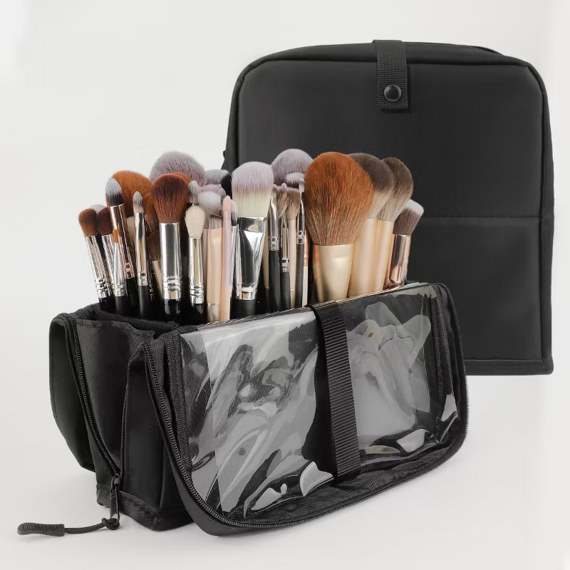 Beauty Bag Makeup - 대형 블랙 접이식 메이크업 가방 14-40홀