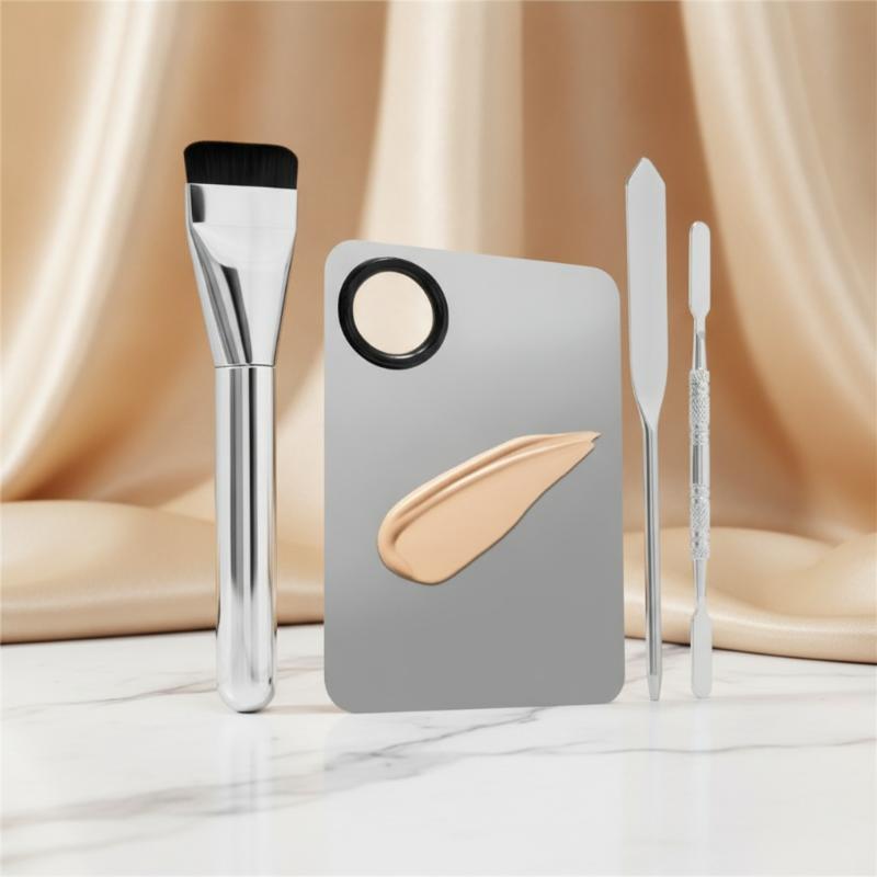 Beauty Makeup Eyeshadow Palette - 새로운 4Pcs 스테인레스 스틸 메이크업 믹싱