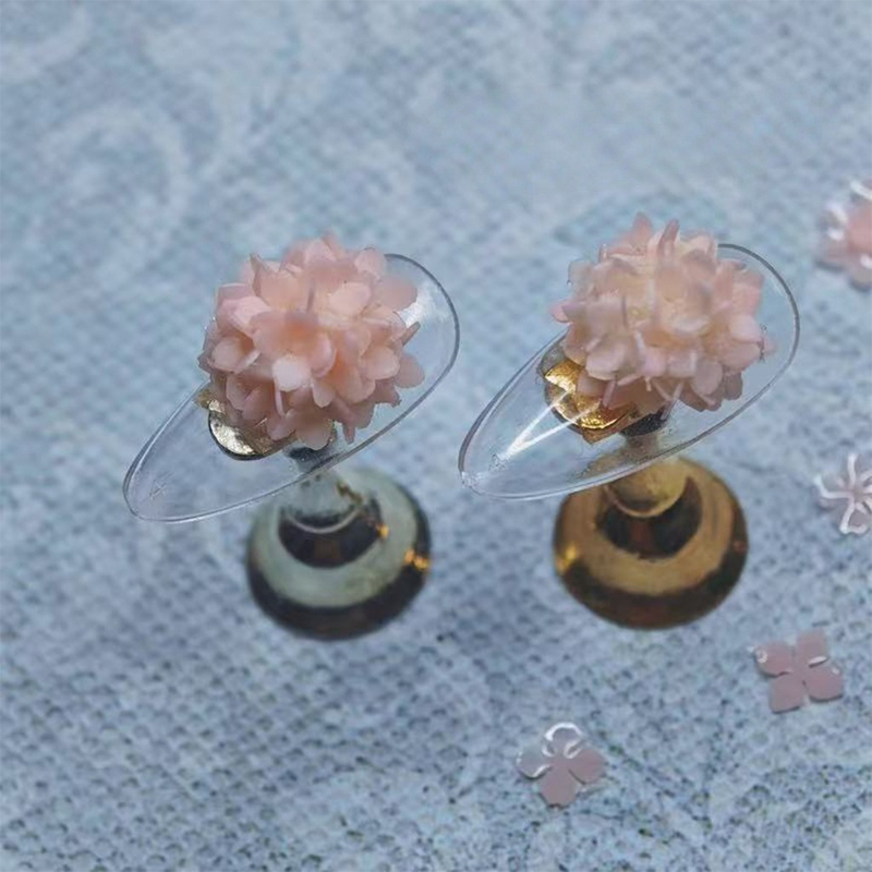 Nail Art Stamping Kit - 수국 3D 고투명 네일 조각 몰드
