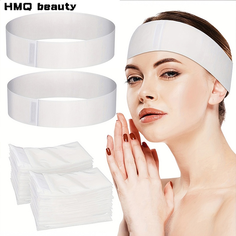 Beauty Hair Makeup - 100/50/10pcs 일회용 얼굴 머리띠 스파 스트레치
