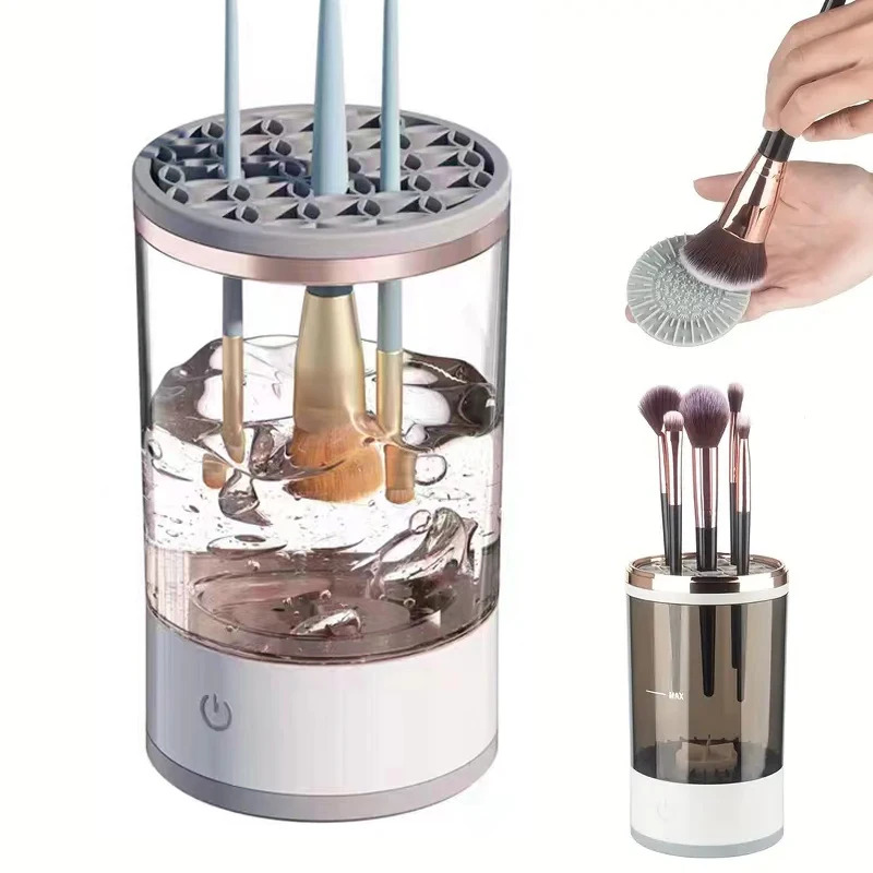 자동 전동 메이크업 브러쉬 클리너 USB 플러그 휴대용 - Beauty And Makeup Quotes 리뷰 및 가격