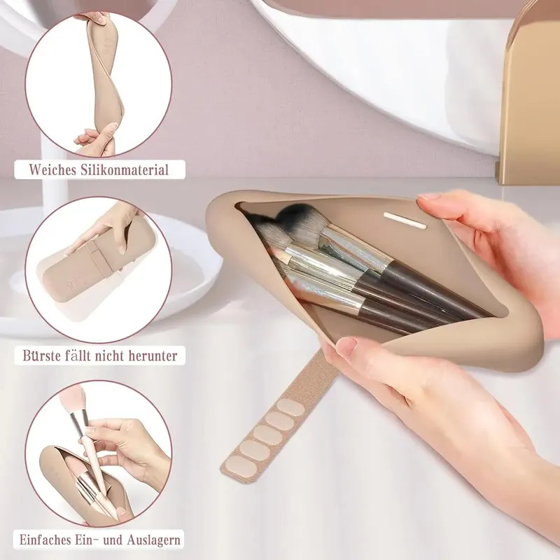 여행 메이크업 브러쉬 홀더, 실리콘 화장품 브러쉬 가방 - Cosmetic Sponge 리뷰 및 가격