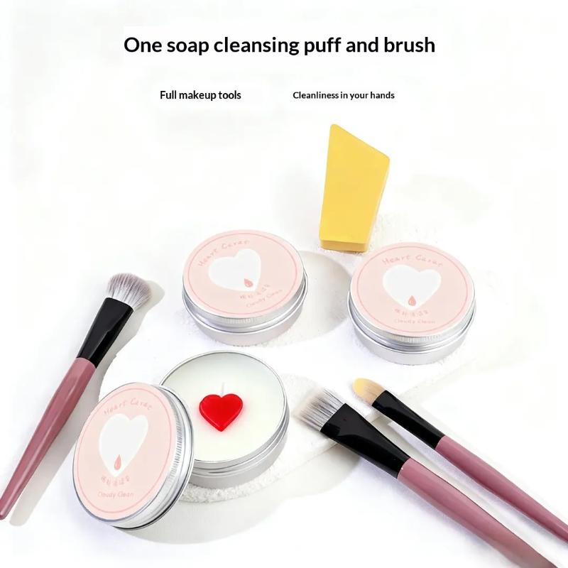 SU 귀여운 하트 모양 메이크업 브러쉬 세척 비누 10 - Cosmetic Sponge 리뷰 및 가격