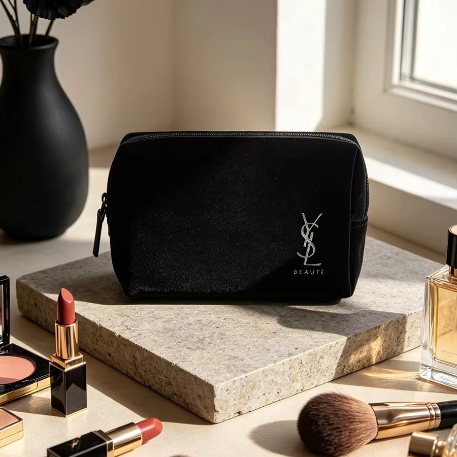 YSL의 가방 블랙 프린트 화장품 보관 가방 럭셔리 다 - Ysl Beauty Makeup Bag 리뷰 및 가격