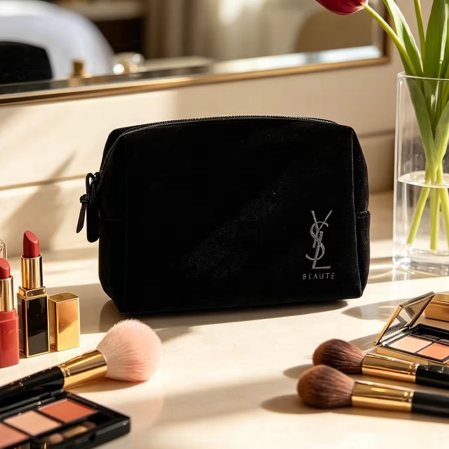 YSL의 가방 블랙 프린트 화장품 보관 가방 럭셔리 다 - Ysl Beauty Makeup Bag 리뷰 및 가격