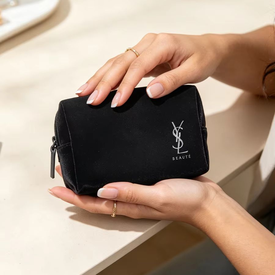 YSL의 가방 블랙 프린트 화장품 보관 가방 럭셔리 다 - Ysl Beauty Makeup Bag 리뷰 및 가격