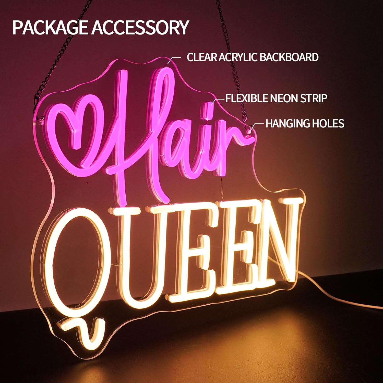 헤어 퀸 네온 사인 USB 전원 이발소 LED 네온 조 - Beauty Queen Makeup Studio 리뷰 및 가격