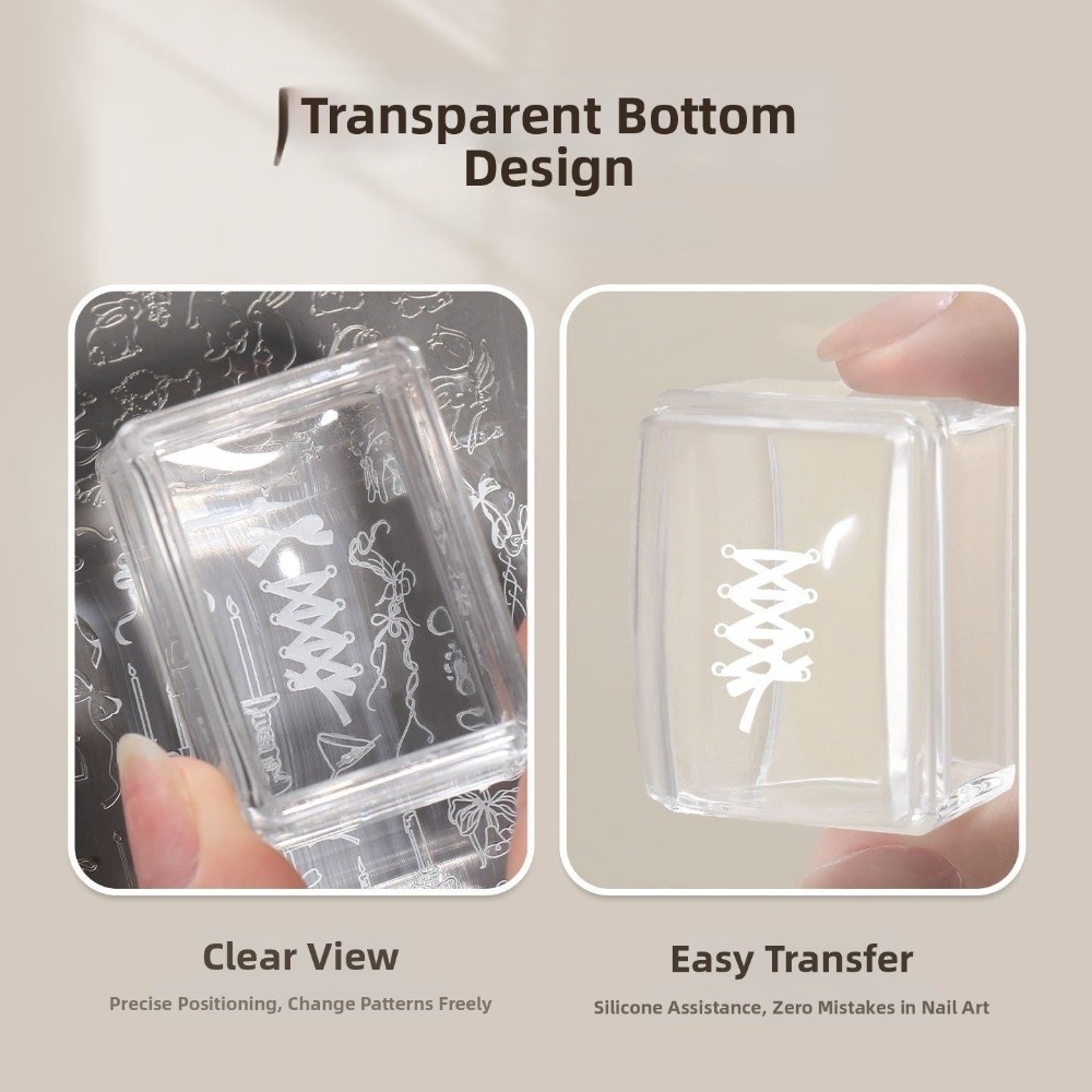 새로운 투명 네일 아트 스탬핑 플레이트 재사용 가능한  - Nail Art Stamping Kit 리뷰 및 가격