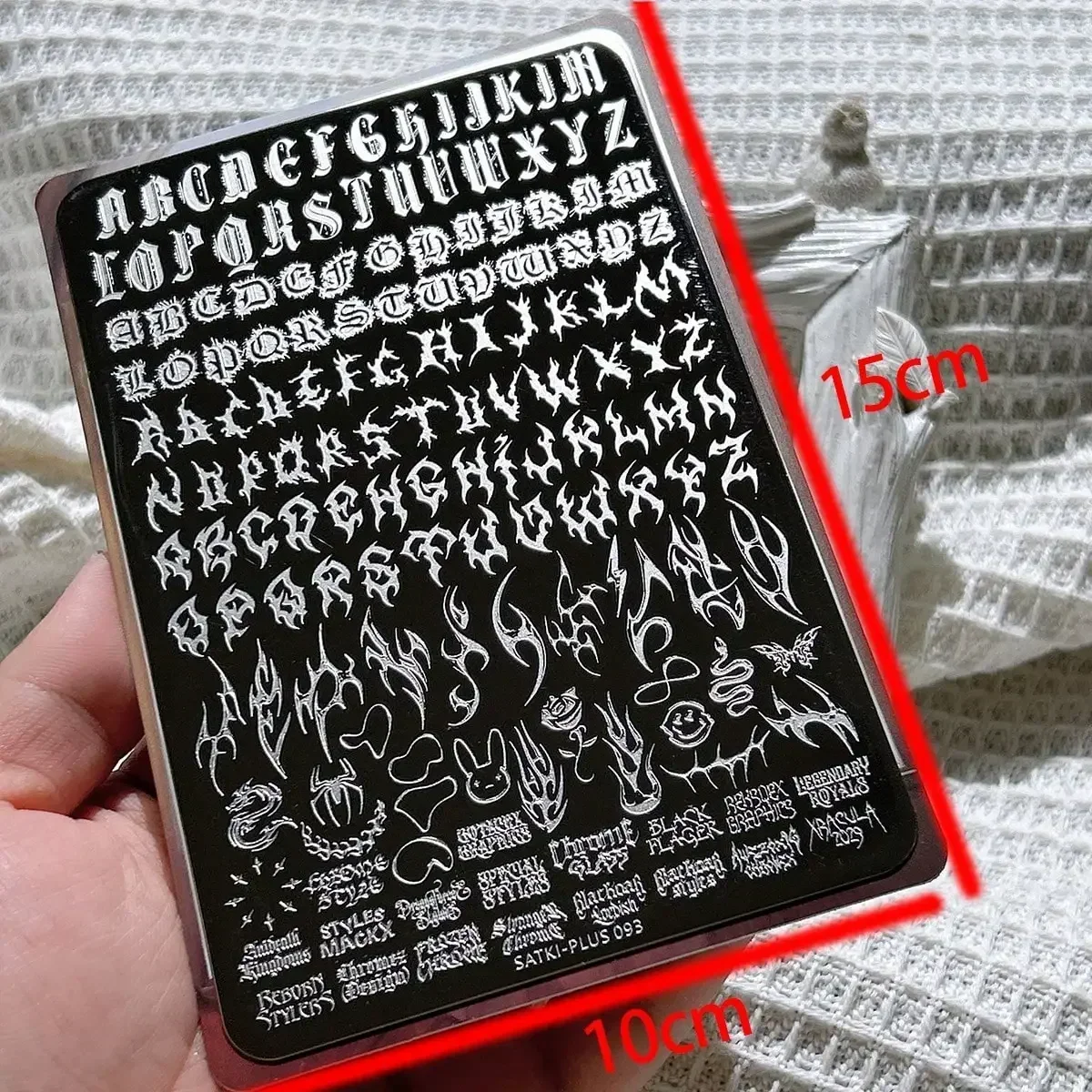 고품질 네일 아트 스탬핑 플레이트, 고딕 문자 프린트  - Nail Art Stamping Kit 리뷰 및 가격