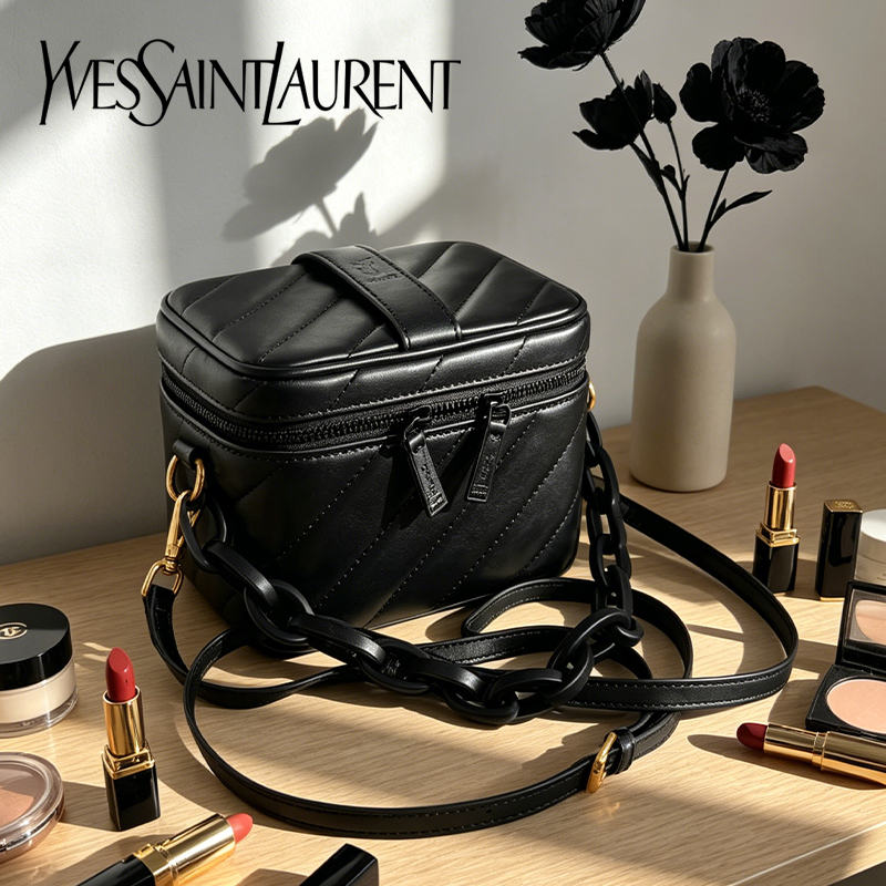 Yves Saint Laurent의 가방 블랙 퀼팅 미 - Ysl Beauty Makeup Bag 리뷰 및 가격