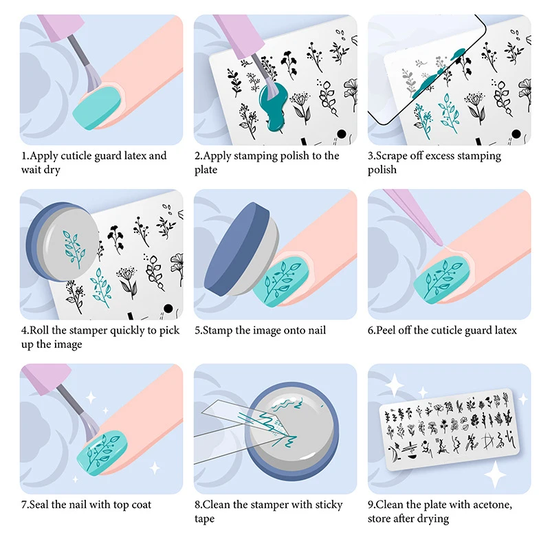 2Pcs 바이킹 룬 기호 네일 스탬핑 플레이트 세트 스 - Nail Art Stamping Kit 리뷰 및 가격