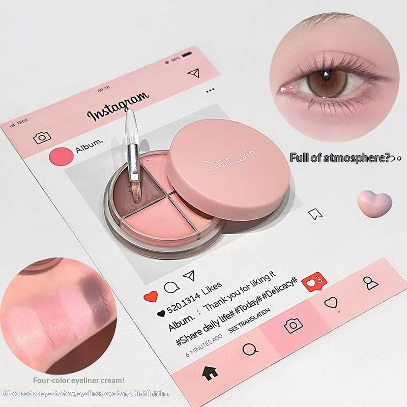 카푸치니 4컬러 매트 벨벳 아이섀도우 팔레트 아이라이너 - Beauty Makeup Eyeshadow Palette 리뷰 및 가격