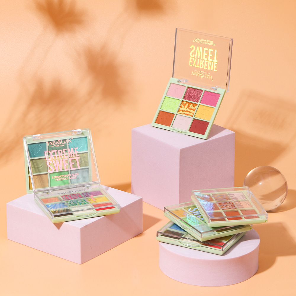 투명한 아이섀도 팔레트 9가지 색상 새로운 매트 및 쉬 - Beauty Makeup Eyeshadow Palette 리뷰 및 가격