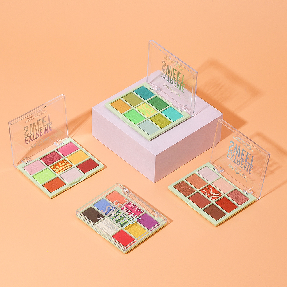 투명한 아이섀도 팔레트 9가지 색상 새로운 매트 및 쉬 - Beauty Makeup Eyeshadow Palette 리뷰 및 가격