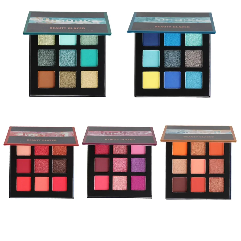 뷰티 글레이즈드 아이섀도우 팔레트 9색 쉬머 매트 오래 - Beauty Makeup Eyeshadow Palette 리뷰 및 가격
