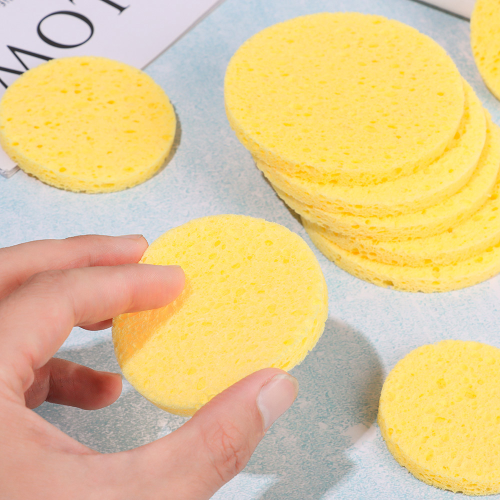 10pcs 6-9cm 노란색 얼굴 라운드 메이크업 리무 - Cosmetic Sponge 리뷰 및 가격