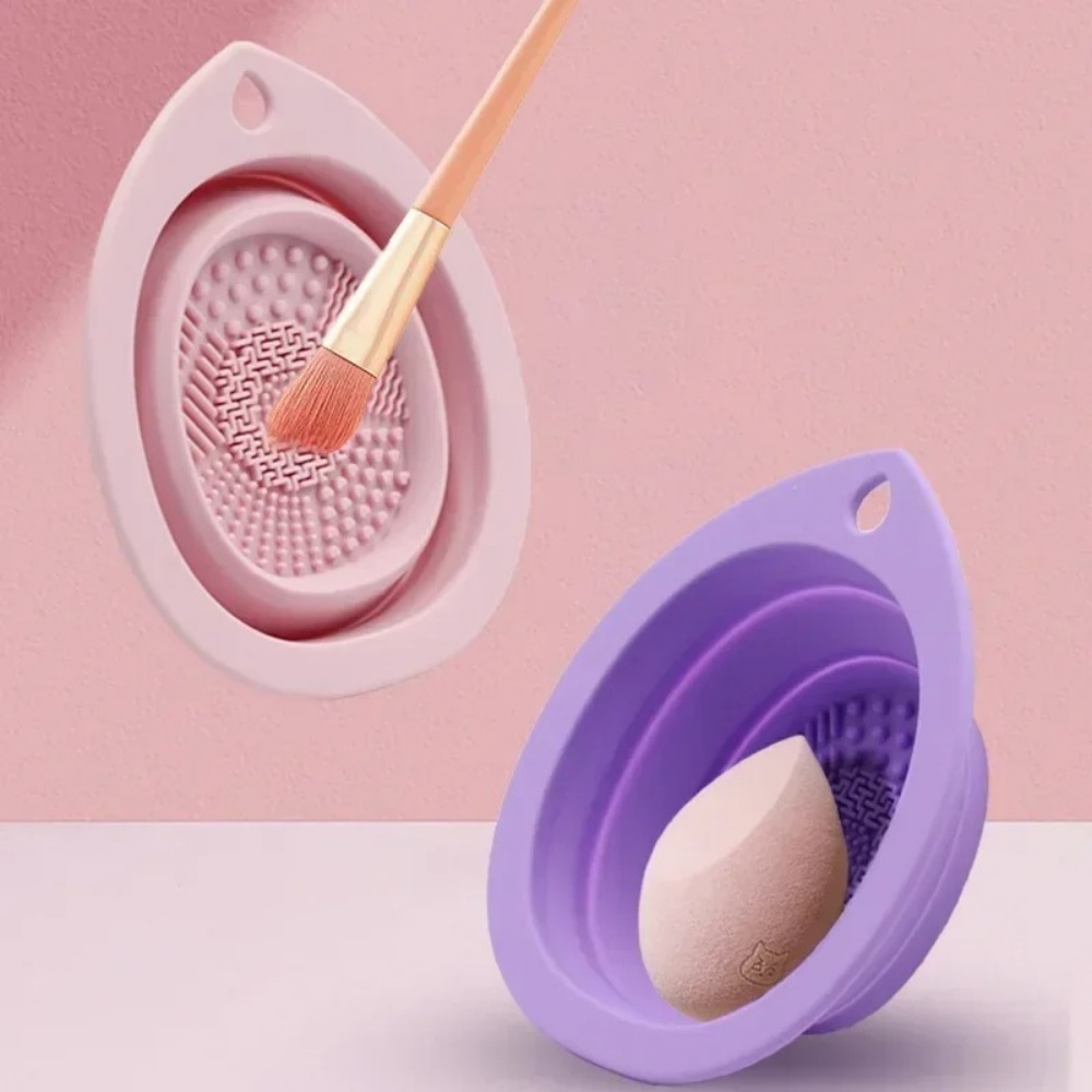 실리콘 메이크업 브러쉬 청소 그릇 접이식 세척 매트 휴 - Cosmetic Sponge 리뷰 및 가격