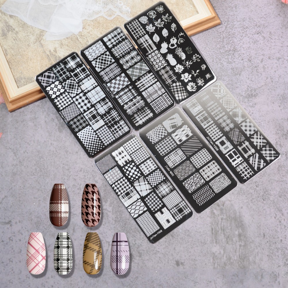 다양한 모양의 네일 아트 스탬핑 플레이트 전사 프린팅  - Nail Art Stamping Kit 리뷰 및 가격