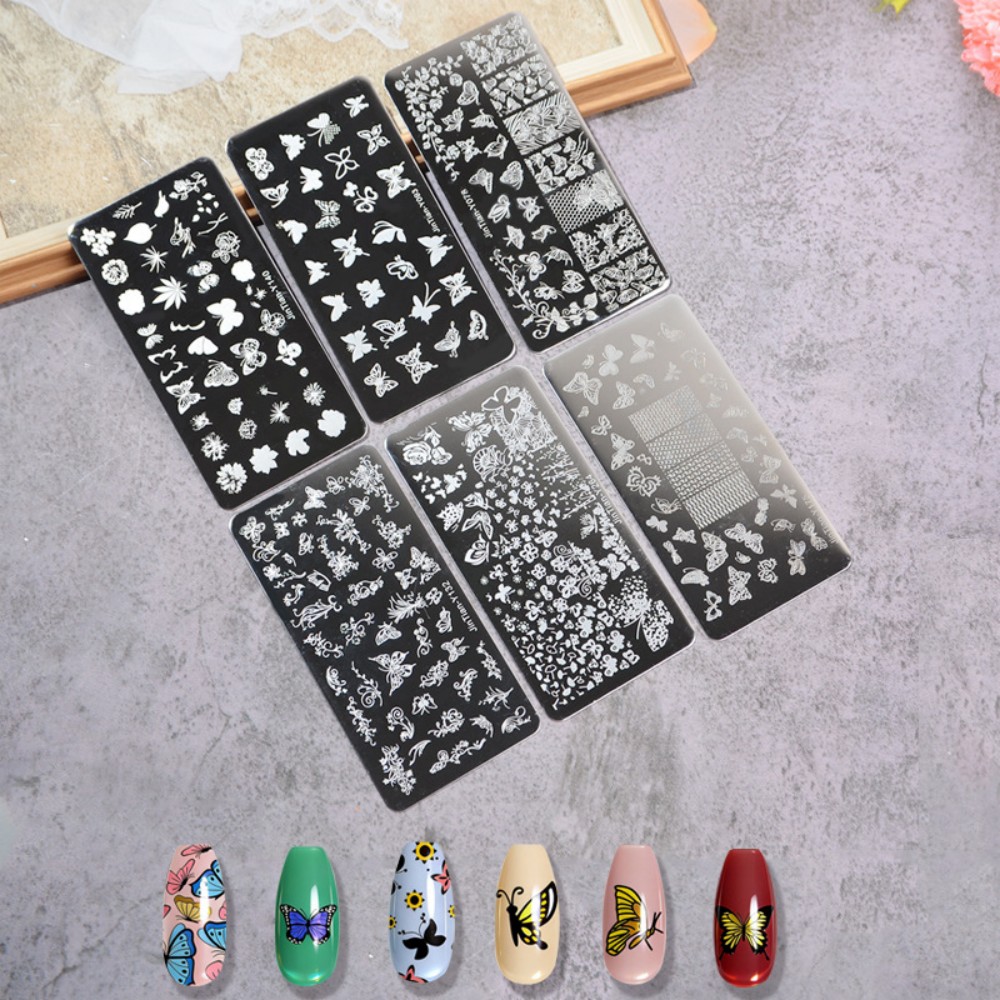 다양한 모양의 네일 아트 스탬핑 플레이트 전사 프린팅  - Nail Art Stamping Kit 리뷰 및 가격
