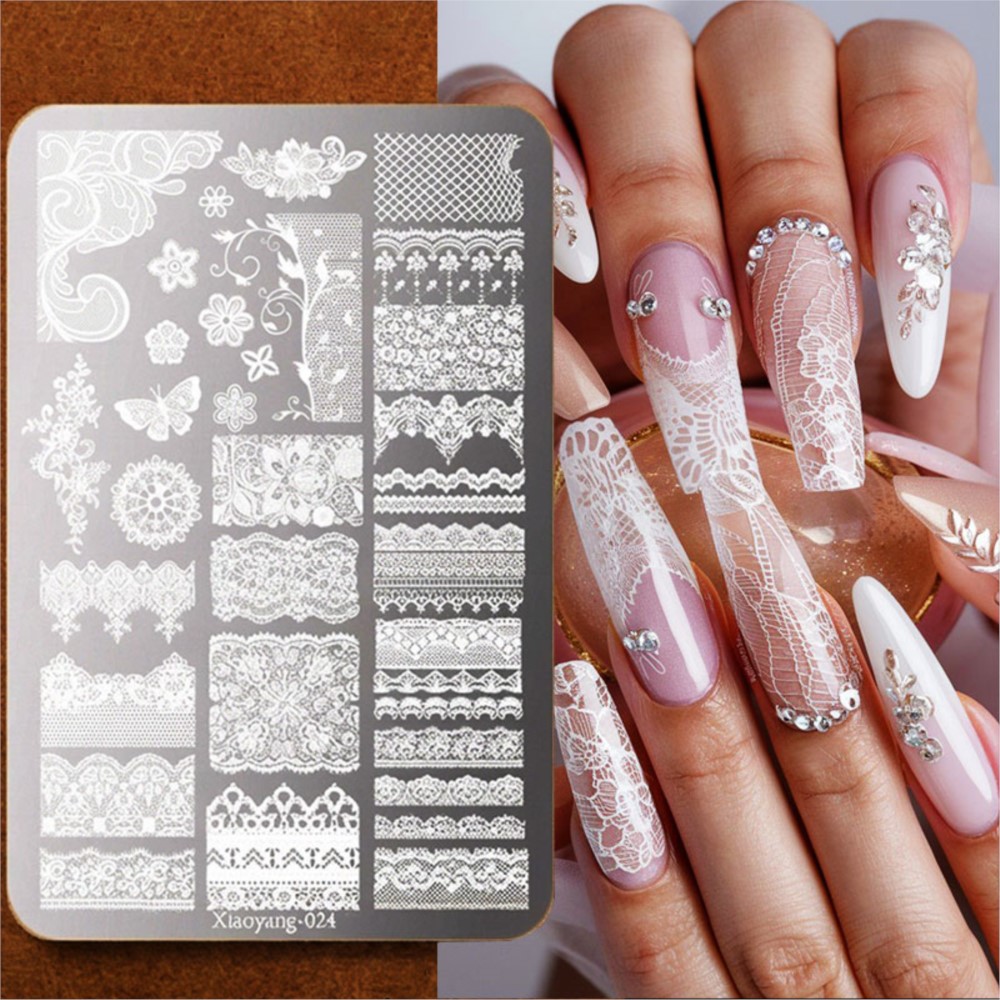 9*15cm 3D 레이스 나비 네일 아트 스탬핑 플레이 - Nail Art Stamping Kit 리뷰 및 가격