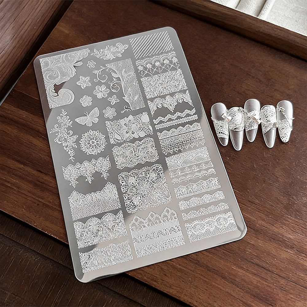 9*15cm 3D 레이스 나비 네일 아트 스탬핑 플레이 - Nail Art Stamping Kit 리뷰 및 가격
