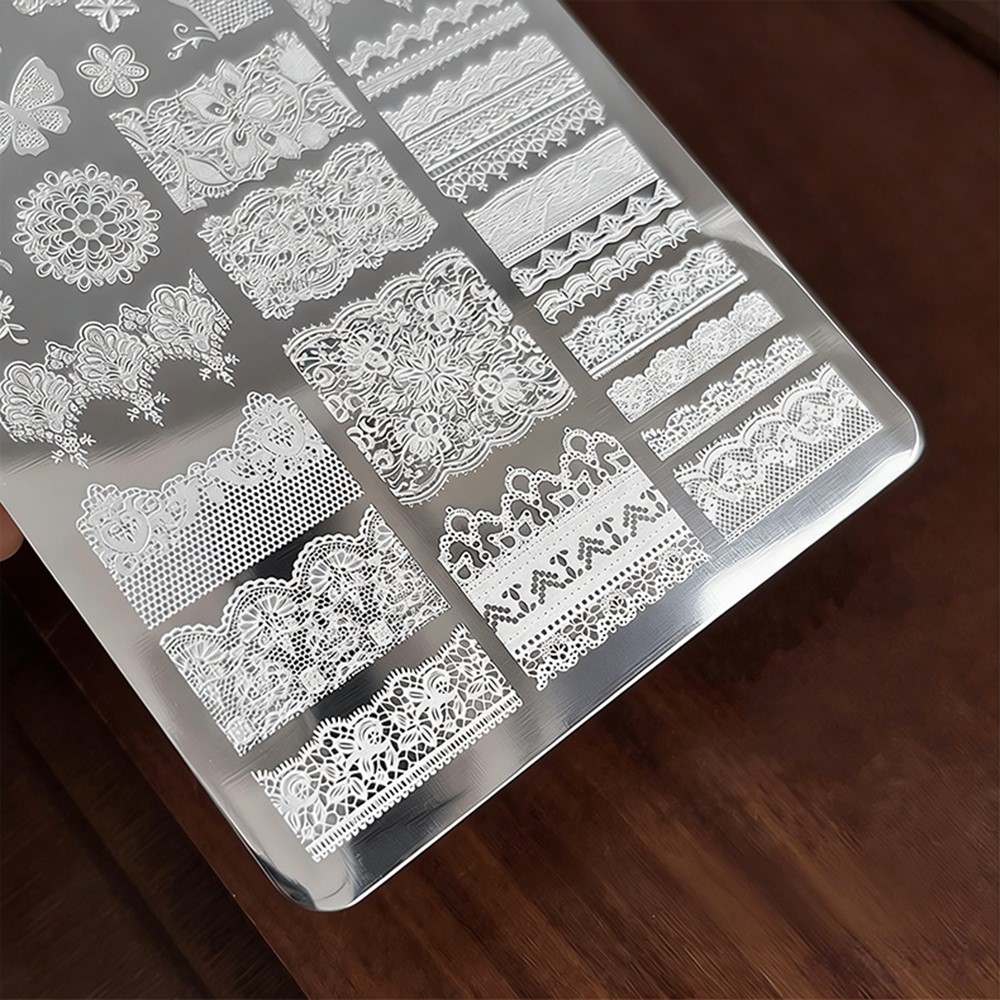 9*15cm 3D 레이스 나비 네일 아트 스탬핑 플레이 - Nail Art Stamping Kit 리뷰 및 가격