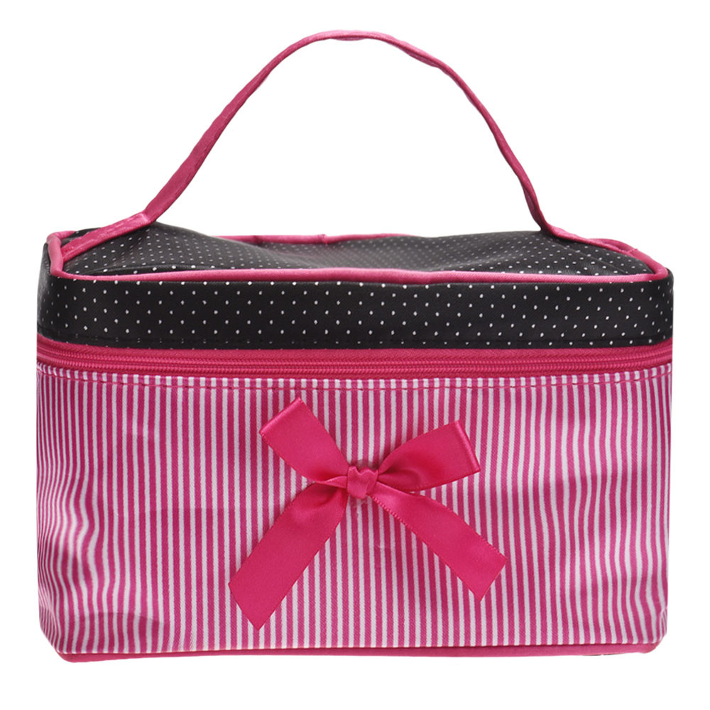 여성용 여행 보우 스트라이프 메이크업 가방, 소녀 화장 - Ysl Beauty Makeup Bag 리뷰 및 가격