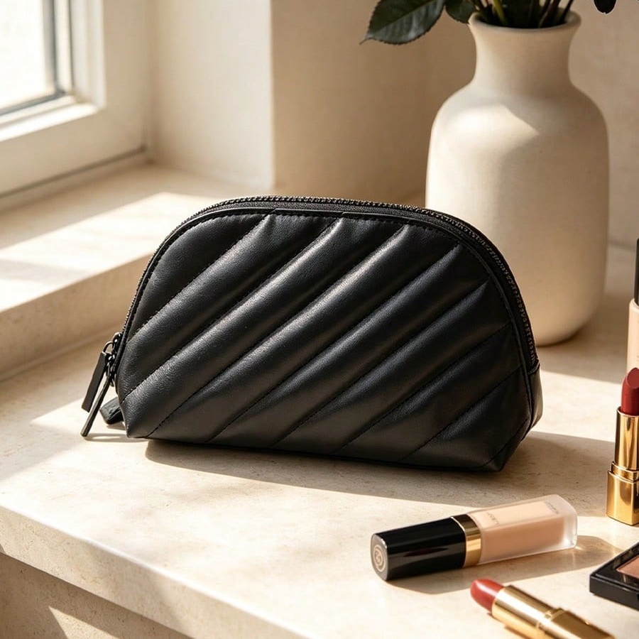 YSL의 가방 블랙 퀼팅 가죽 쉘 화장품 가방, 탈부착 - Ysl Beauty Makeup Bag 리뷰 및 가격