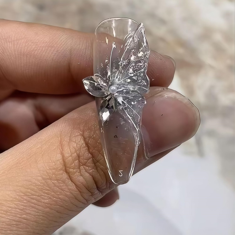 3D 나비 꽃 젤 네일 아트 몰드 아트 레진 꽃잎 몰드 - Nail Art Stamping Kit 리뷰 및 가격