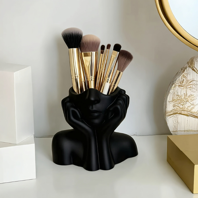 얼굴 모양 메이크업 브러쉬 홀더 - 휴대용 보관함 뷰티 - Beauty And Makeup Quotes 리뷰 및 가격