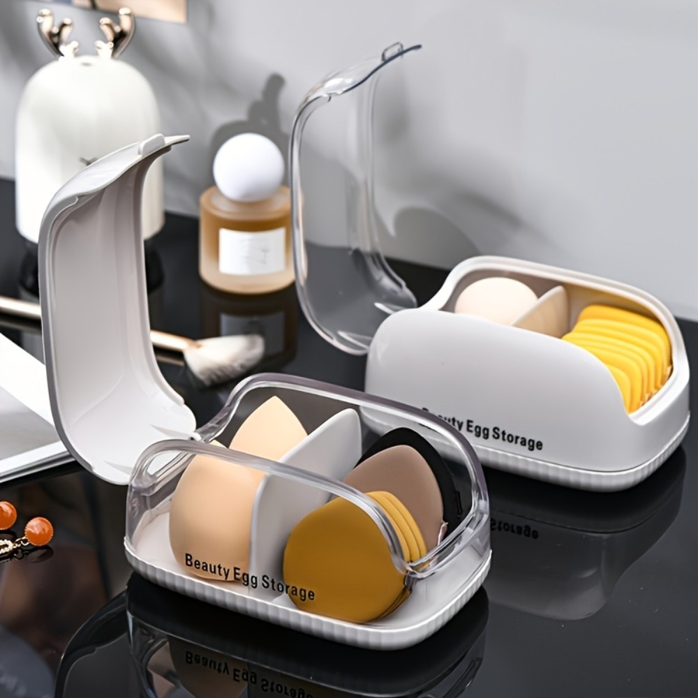 듀얼 컴파트먼트 뷰티 스펀지 보관함 투명 뚜껑 메이크업 - Cosmetic Sponge 리뷰 및 가격