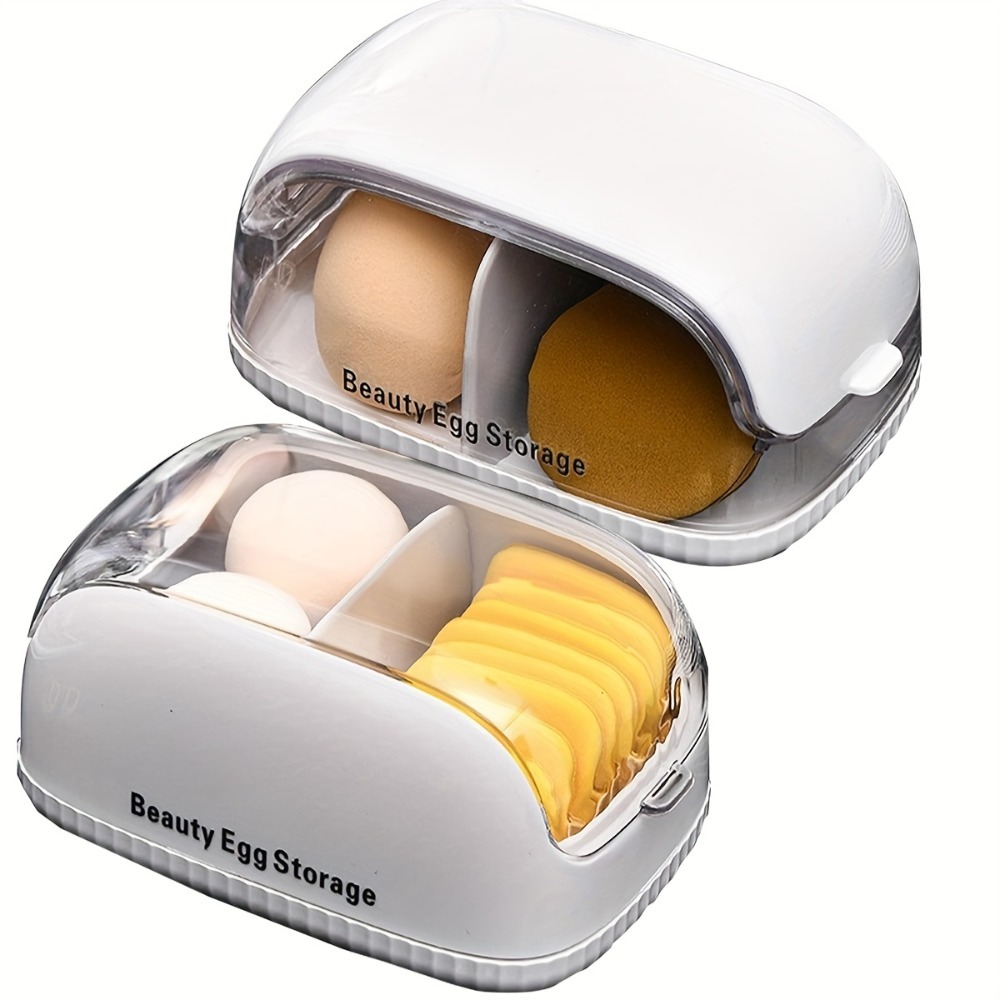듀얼 컴파트먼트 뷰티 스펀지 보관함 투명 뚜껑 메이크업 - Cosmetic Sponge 리뷰 및 가격